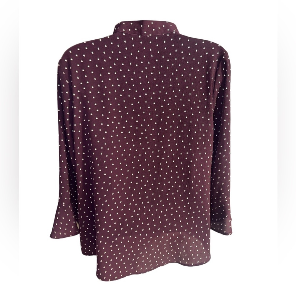 Sweet Wanderer Polka Dot Neck Tie Blouse L - Picture 4 of 11